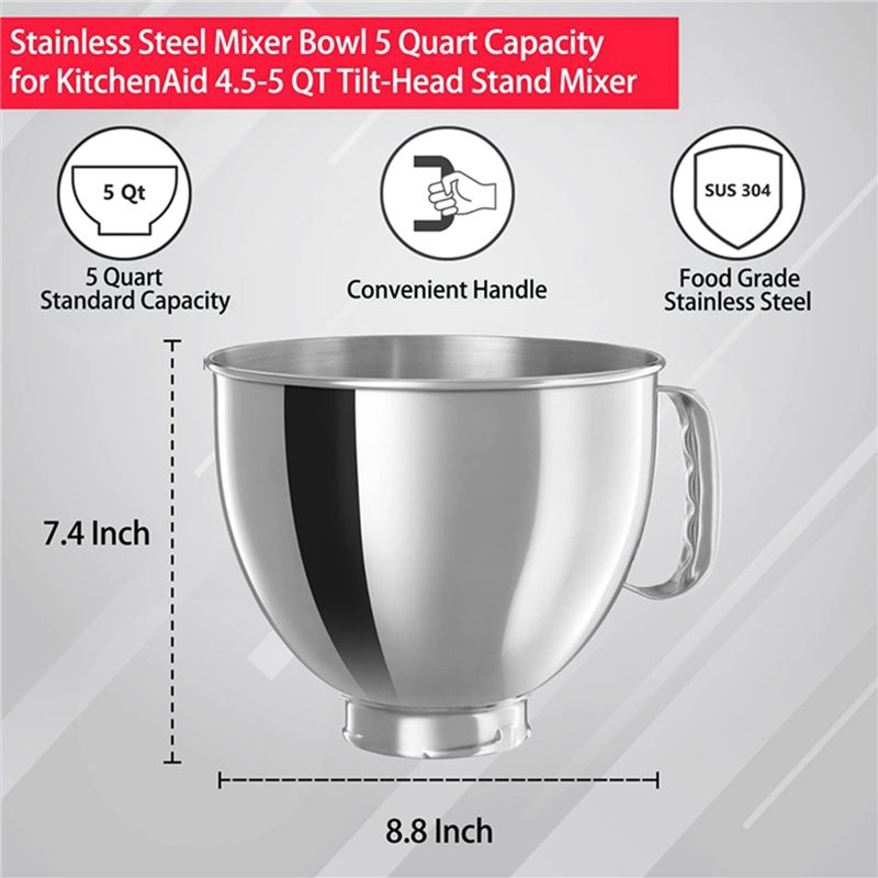 A78E, tazón mezclador de acero - Kitchenaid Mixer Artisan 5Qt reseña y precio
