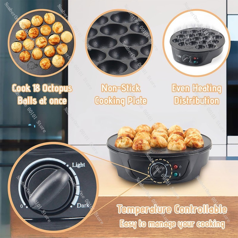 Máquina Eléctrica para Hacer B - Takoyaki Grill Plate reseña y precio