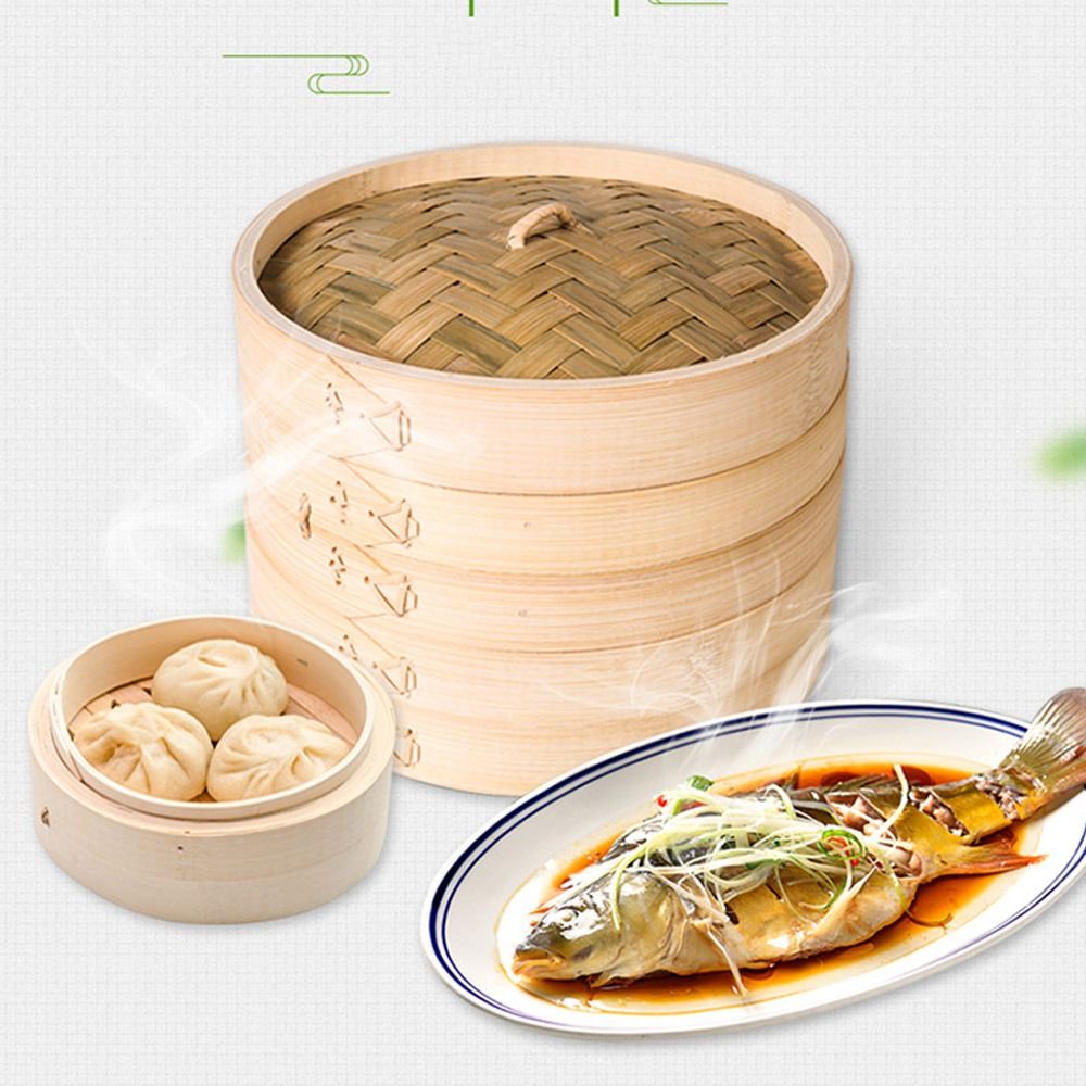 Vaporera China de Bambú para C - Bao Steamer Bamboo reseña y precio