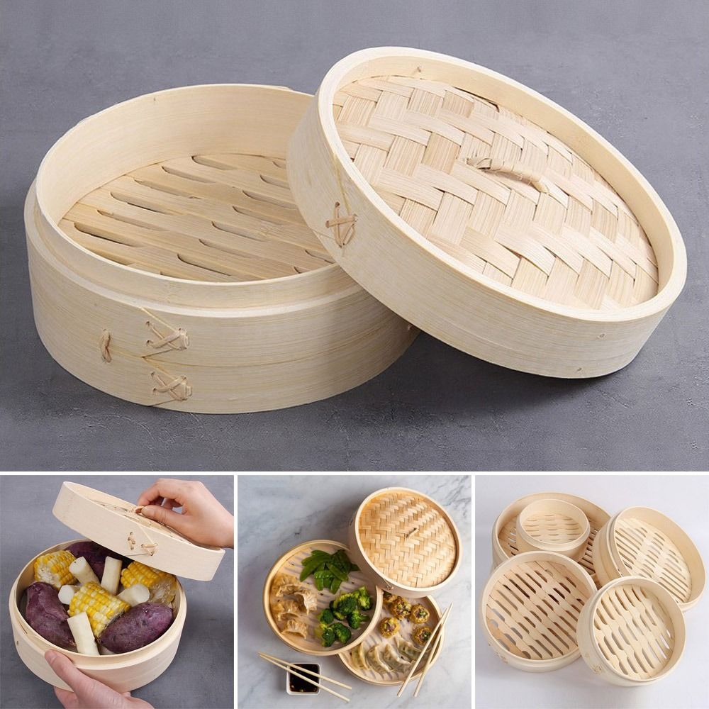 Cesta de vapor china, cesta de - Bao Steamer Bamboo reseña y precio